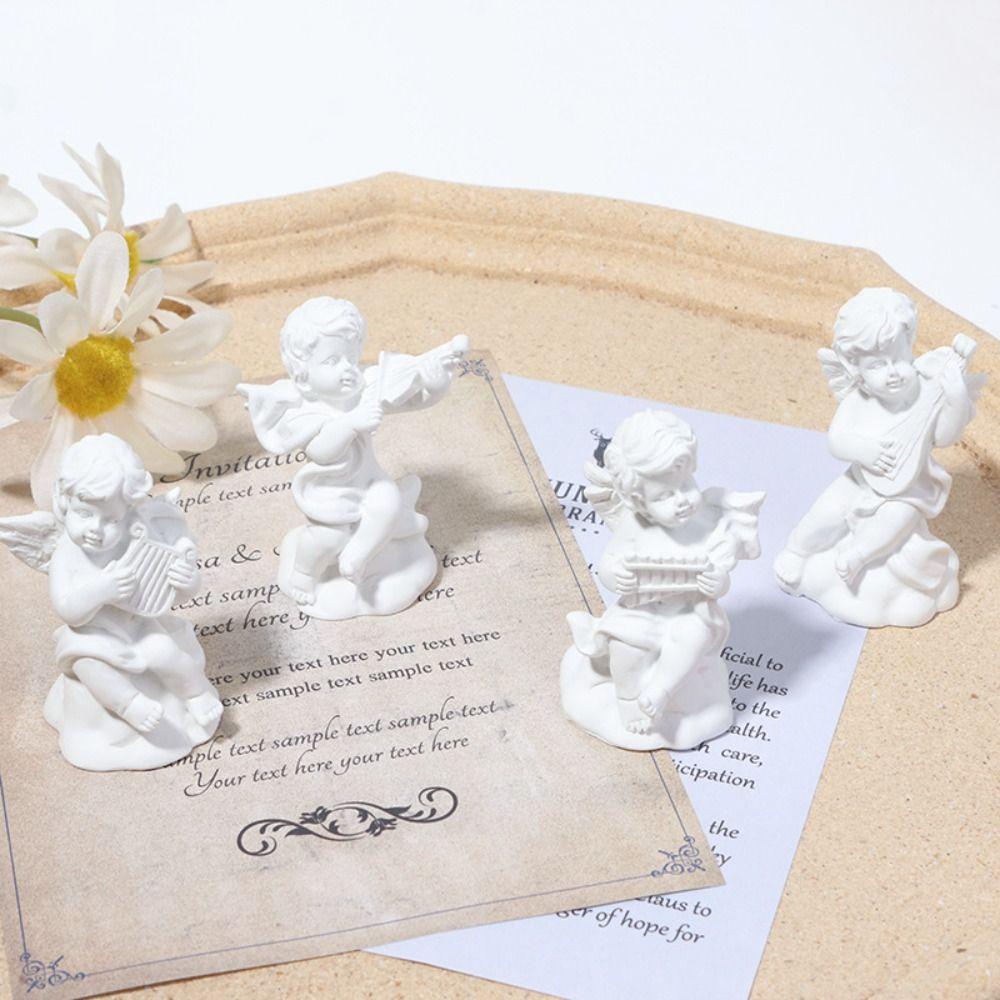 Decoration Guardian Angel Character Sculpture Garden Ornaments Desktop Figurine Cupid Angel Statue