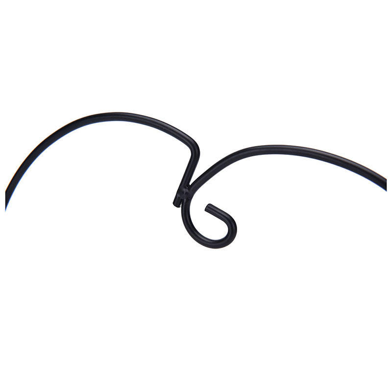 Black Heart-Shaped Iron Hanging Plant Glass Vase Terrarium Stand Holder