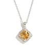 Simply Elegant Pendant S925 Silver Natural Citrine Gemstone Light Luxury Jewelry for Girls & Lady Birthday & Daily Wear Gift