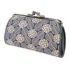 Indenya Inden Pouch Coin Purse 340 Parent and Child Deerskin Navy Blue X White Lacquer Hydrangea Pattern 1501-14-174