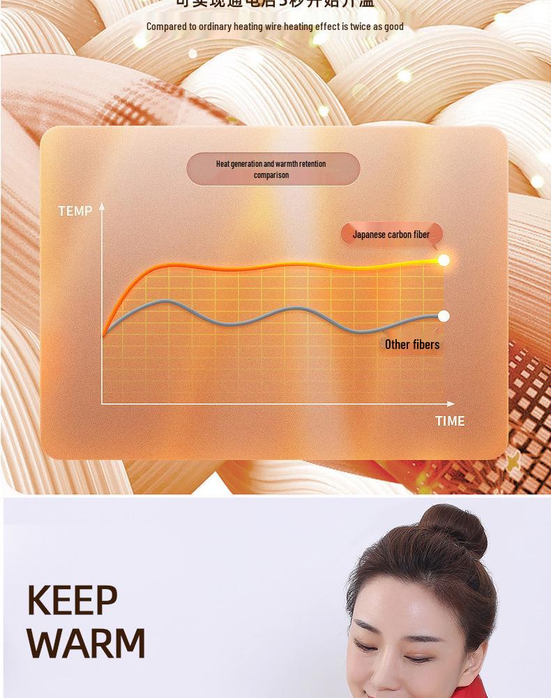 Electric Heating Scarf with Neck Warmer and Cold-Proof Insulation for Cervical Spine Relief