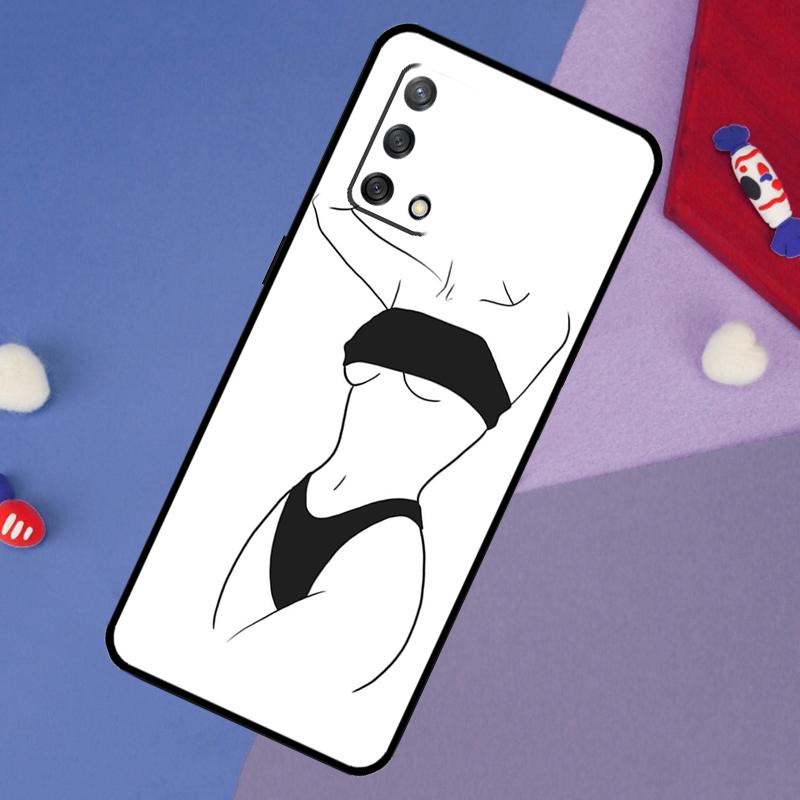 Женский Body Line Art Чехол Для Oppo A60 A80 A40 A6 A5 Pro A15 A16 A17 A57 A94 A74 A54 A76 A96 A18 A38 A58 A78 A98