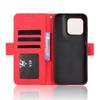 Wallet Case for Moto G67 5G - Leather/PU, Red, With Card Holder