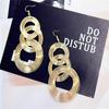 Exaggerated Fashion Metal Circle Dangle Earrings  for Women Girl Gift Jewelry Wholesale