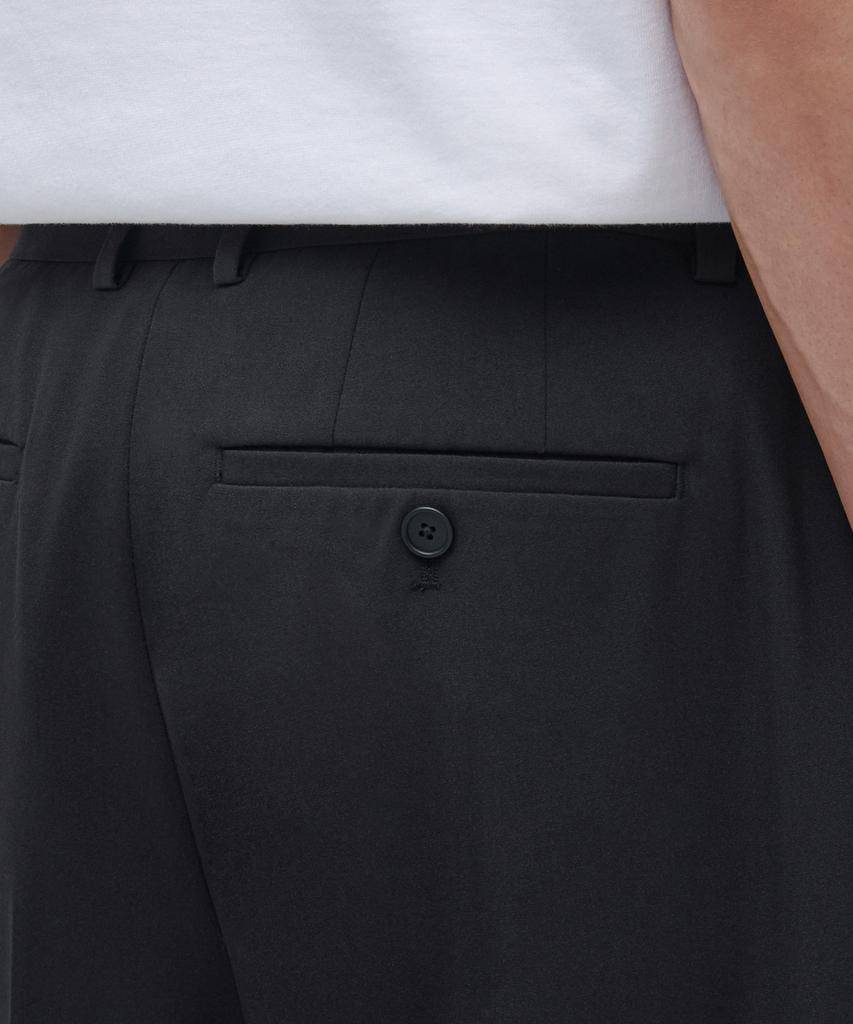 MUSINSA STANDARD Lightweight Loose Tapered Hidden Banding Crop Slacks [Dark Gray]