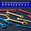 10pcs Mini Spanner Wrenches Set Hand Tool Key Ring Spanner Explosion-proof Pocket British/Metric Type Wrenches
