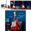 Имитация электрогитары Fender Stratocaster, набор строительных блоков, модель, детская игрушка для творческой игры «сделай сам»