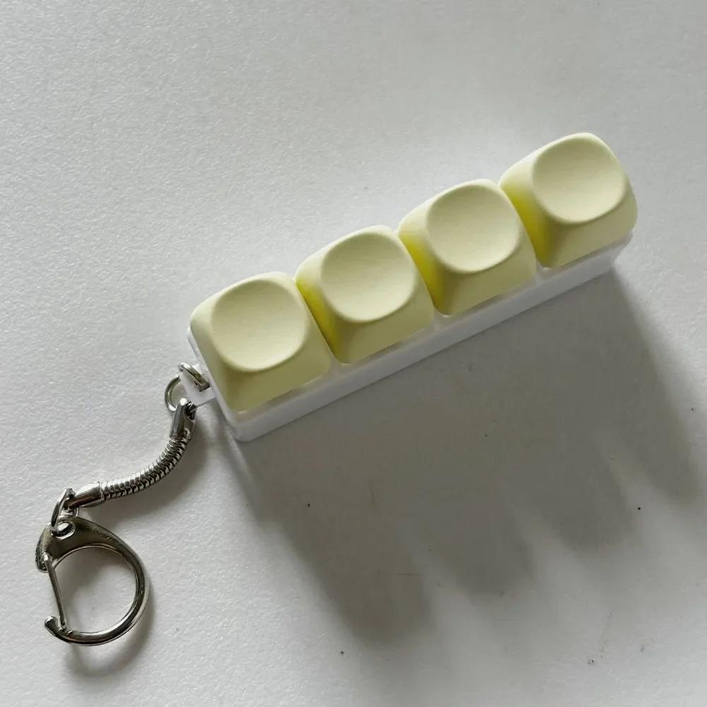 Новый брелок-фиджет Сделай сам Клавиатура Фиджет Брелок Кнопки Ключи Снятие Стресса Пальцы Колпачок для Клавиатуры 4/9 Кнопок Убивалка Времени Клик-Игрушка