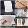 Светодиодное складное дорожное зеркало для макияжа, 3 режима освещения, USB-зарядка, сенсорный экран, портативное настольное косметическое зеркало РОЗОВОГО ЦВЕТА