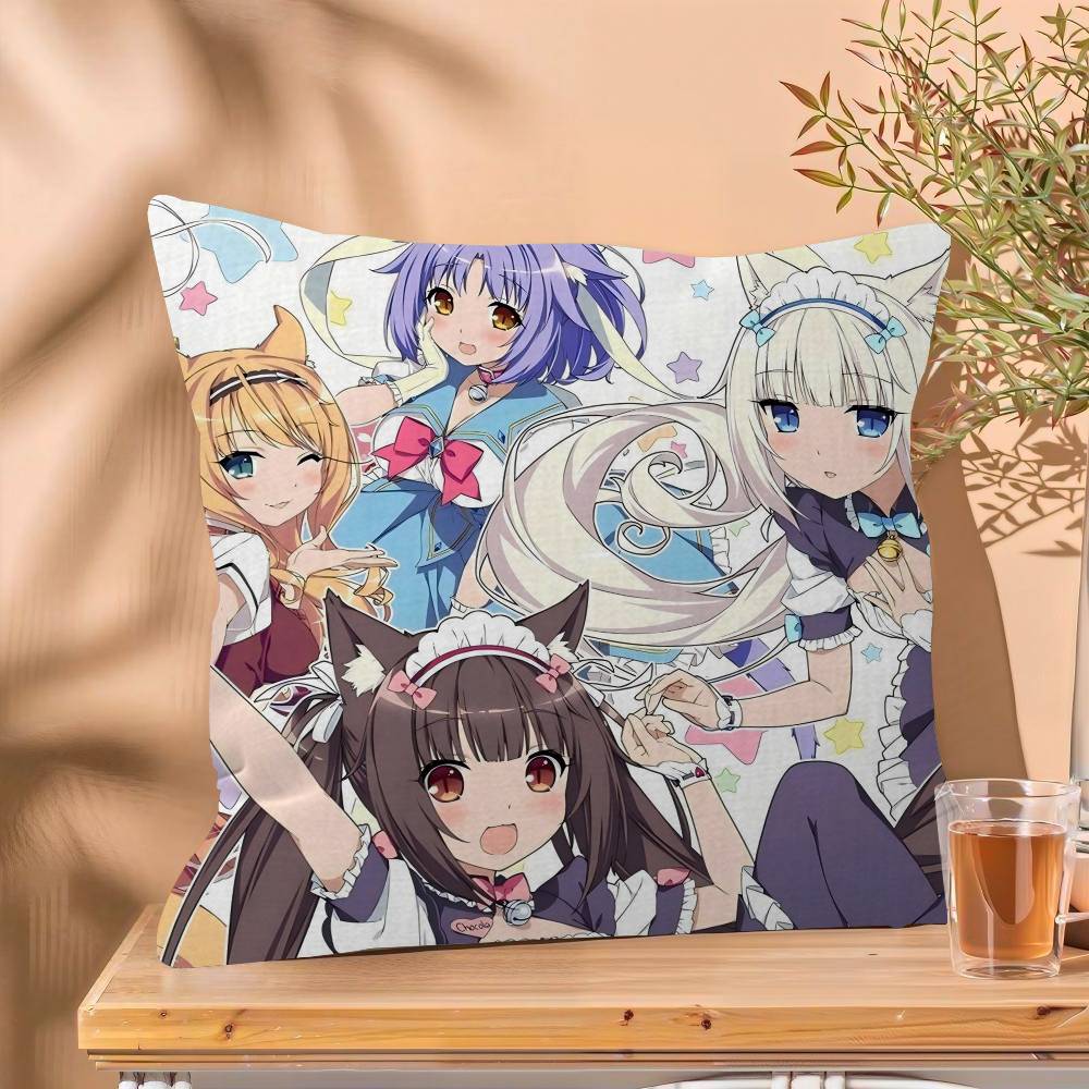 Nekopara Аниме Классическая Персонализированная Наволочка Детская Спальня Дизайн Дикой Вечеринки Наволочка для Ребенка День Рождения Душ Подарок