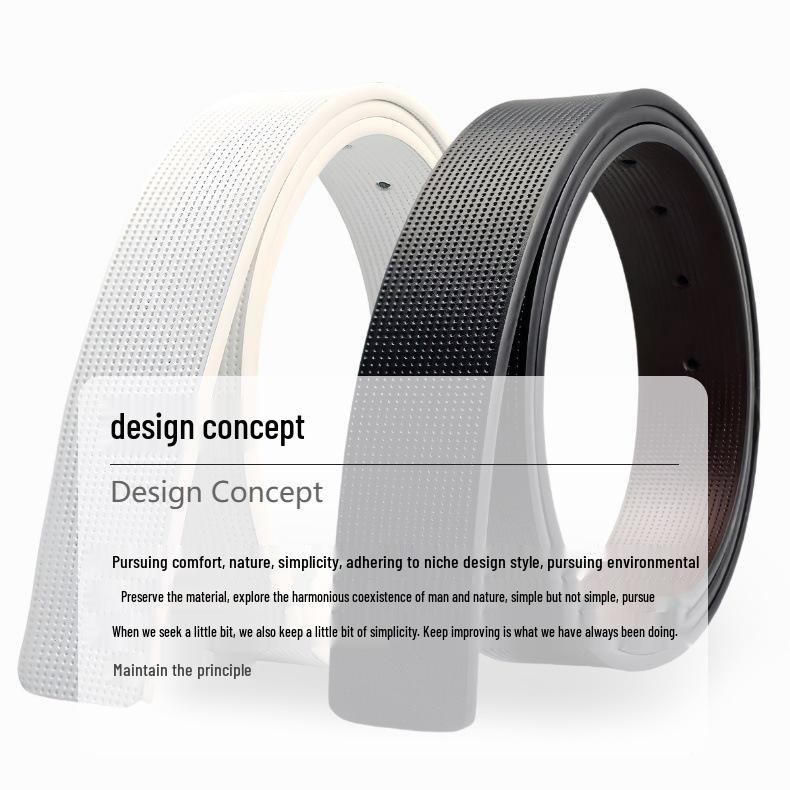 Мужской двухслойный кожаный ремень 3,5 см с автоматической пряжкой