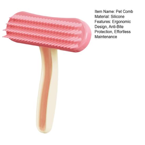 Dog Hair Remover Brush Pet Comb for Dogs And Cats Silicone Soft Teeth Massage Comb Grooming Bath Brush Pet Supplies