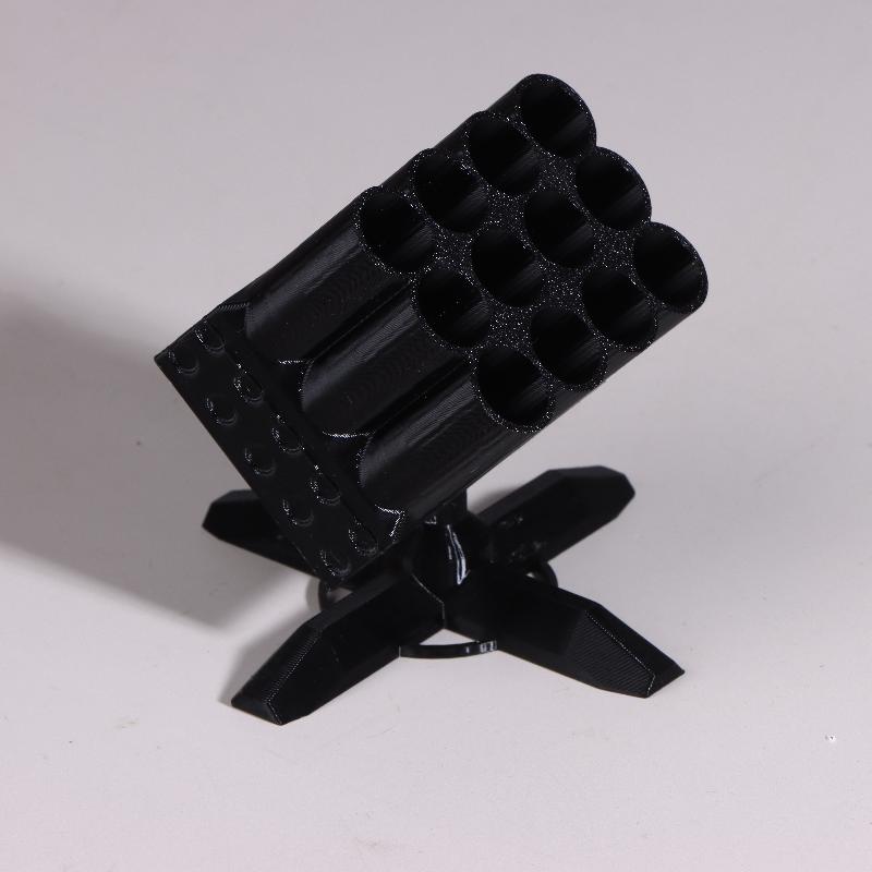 3D Printed Creative Missile Shaped AA Battery Storage Organizer - Desktop Figurine Battery Storage Box