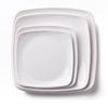 Белая меламиновая тарелка для ужина, квадратные блюда для быстрого питания, подносы для школьных рисовых блюд, недорогие украшения и аксессуары для гостиничных столов