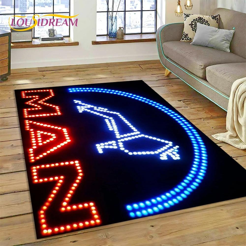 Ковер с 3D-печатью Логотип Грузовика для Спальни, Гостиной, Дома, Декора Дивана, Детских Игр, Большой Декор, Напольный Коврик, Подарок