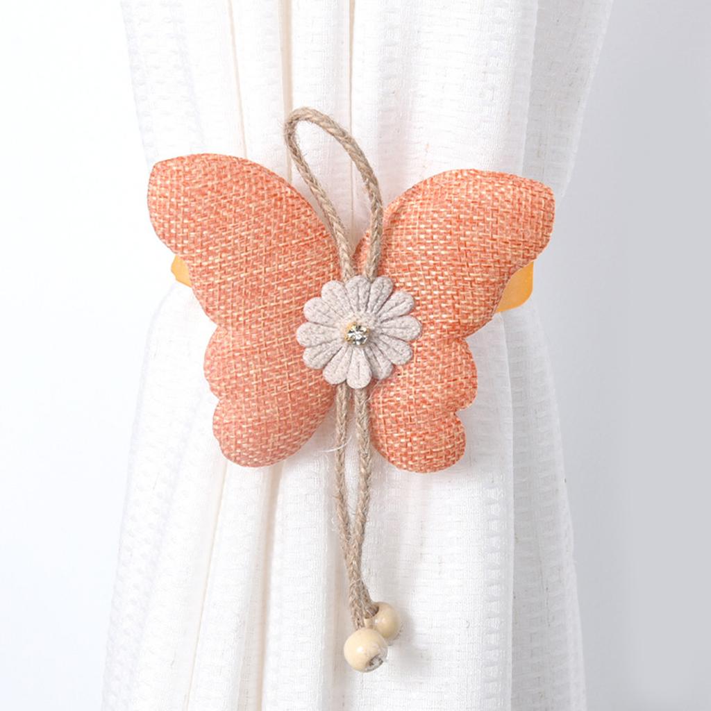 1 пара магнитных держателей для штор в виде бабочек и цветов с регулируемой длиной для домашнего декора, подхваты для штор, завязки