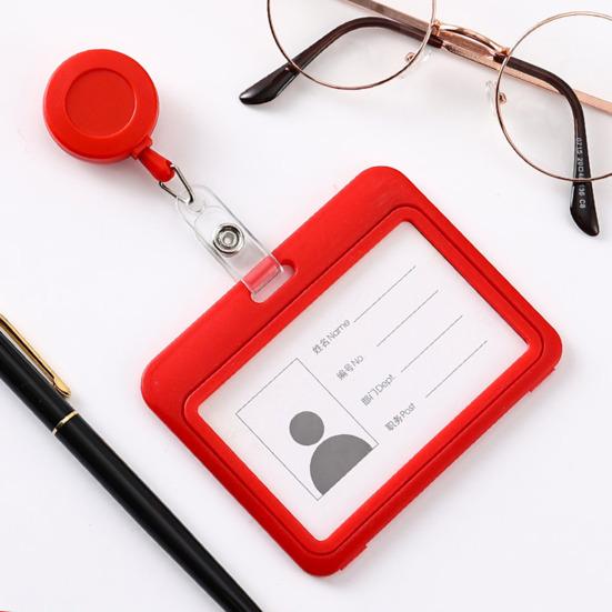 Aluminium Alloy Staff Badge Holder Secure ID Card Case Fade-resistant Work Badge for Work Permits Certificates