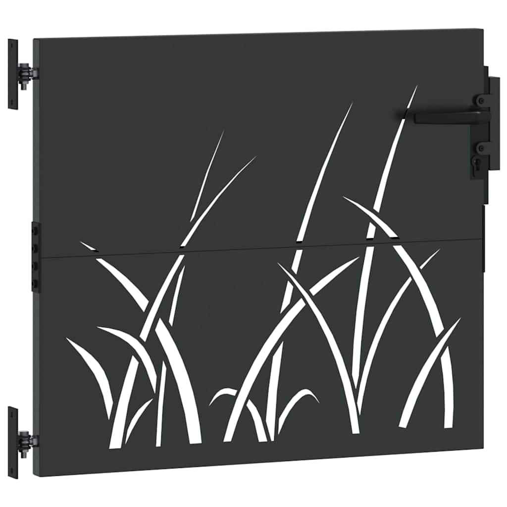 Garden Gate Black 85 x 100 cm Powder Coated Steel