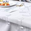 24 Pcs Tablecloth Clips Transparent Elastic Thickened Anti-slip Windproof Christmas Home Wedding Party Indoor Outdoor Camping Table Cover Holder