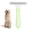 Pet Dog Cat Hairdressing Cleaning Opening Knot Comb Massage Brush with Non Slip Handle(green )