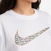 New Nike Drop Shoulder Sleeve T Shirt Women's White FJ2714-100