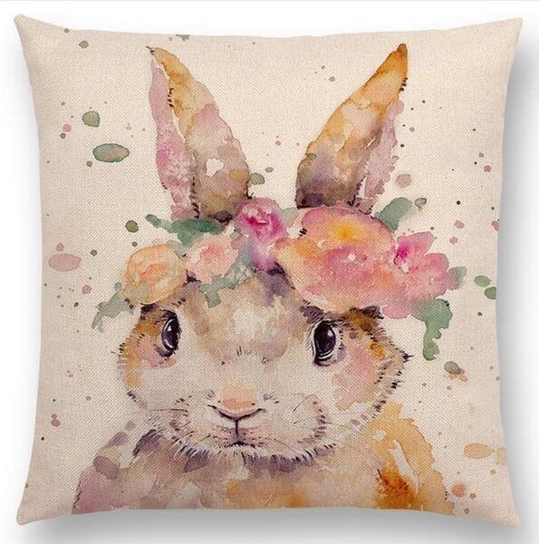 Exquisite Watercolor Lion Flowers Butterfly Lane Bird Wren Cushion Cover Ideal For Stylish Homes