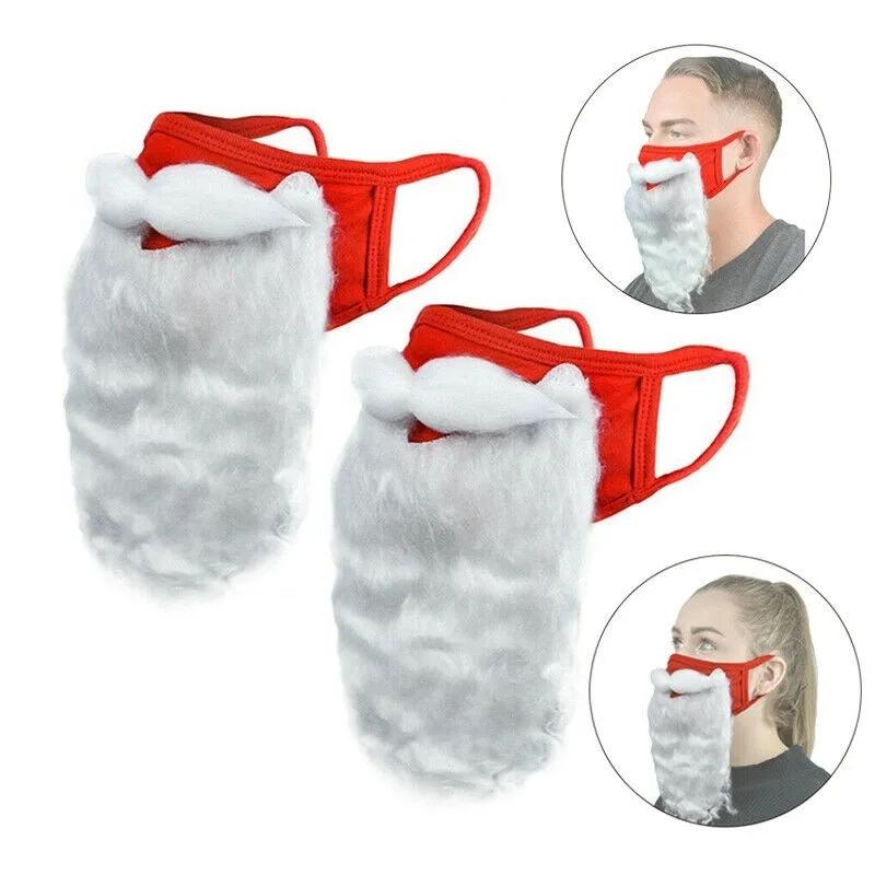 Santa Claus Beard Masquerade Mask Christmas Cosplay Festive Supplies Costume Holiday Party Masks Funny Dress Up Accessories