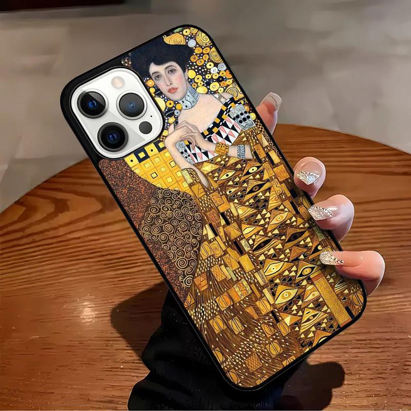Чехол для телефона Gustav Klimt Kiss Art для iPhone 17 Air 16 15 14 13 12 11 Pro Max Max Plus Бампер Чехол