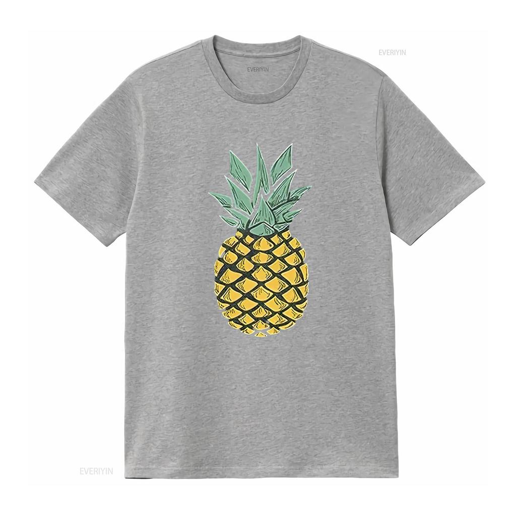 Womens Pineapple T Shirt Cute s Summer Vacation Cotton Aloha Black vintage Washed fashion Versatile Stretched Stylish homme