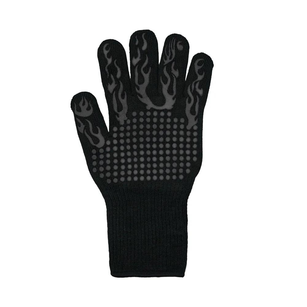 Перчатки для барбекю, устойчивые к высоким температурам, перчатки для гриля с теплоизоляцией, перчатки для духовки с защитой от ожогов для гриля на кухне