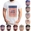 Мужская футболка с принтом флага ко Дню отца, мужской свободный повседневный топ с коротким рукавом