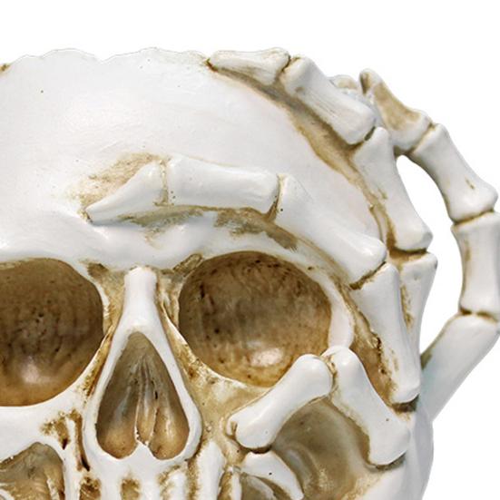 Кашпо в виде черепа, смола, кашпо в виде человеческого черепа, атмосферостойкое, готическое кашпо для посадки суккулентов, для использования в помещении и на улице