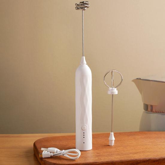 Мощный электрический ручной вспениватель молока, зарядка через USB, регулируемая скорость, электрический венчик для яиц, товары для дома