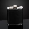 Stainless Steel Leather Texture Hip Flask with Funnel and Cups Whiskey Flasks Flagon  Outdoor