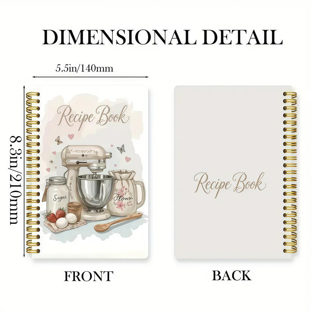 New arrival spiral recipe notebook cooking diary home recipe coil book