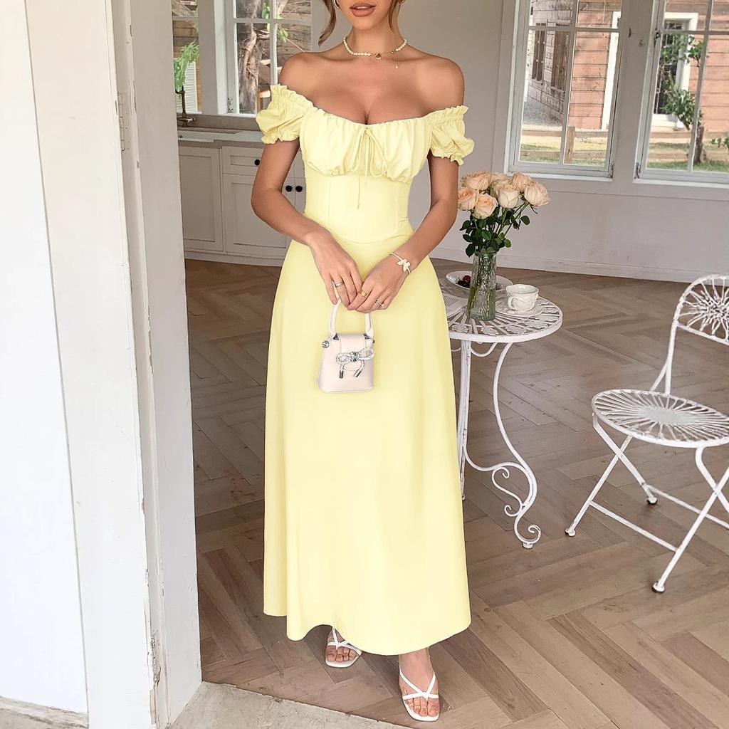 Элегантное длинное платье на одно плечо для женщин, весенние и летние вечерние платья