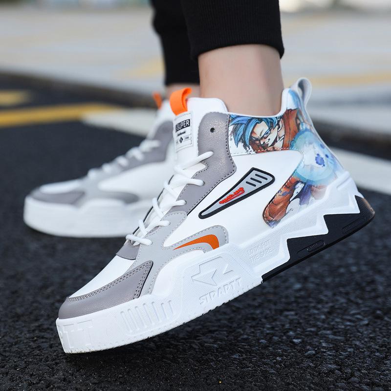 «Зимние мужские высокие бархатные кроссовки 2025 года — повседневные туфли Mori Harajuku в корейском стиле из модного хлопка»