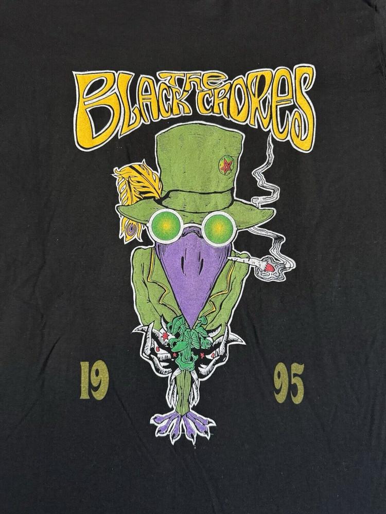 Vintage 1995 The Black Crowes Tour Shirt One Side Front Black Unisex T-Shirt