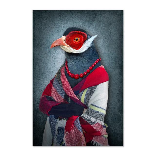 Человеческое тело, голова животного, абстрактная настенная художественная печать, Жираф, медведь, лев, холст, картина, скандинавский плакат, декор, фотографии для гостиной, без рамки