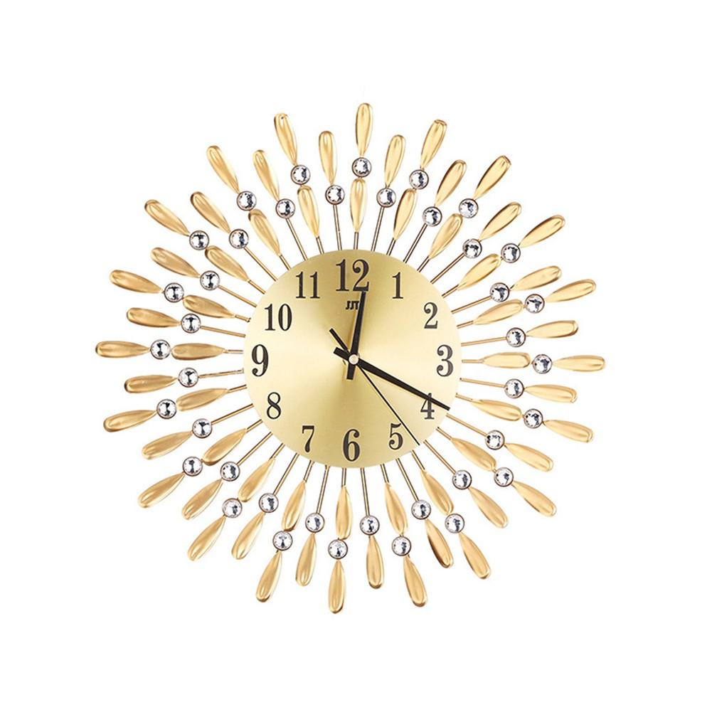 15 дюймов настенные часы для гостиной Декор тихие лепестки циферблат настенные часы черные спальня