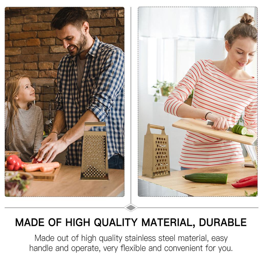 Терка для сыра из нержавеющей стали, кухонная терка с 4 сторонами, ломтерезка для лука, картофеля, овощей, сыра