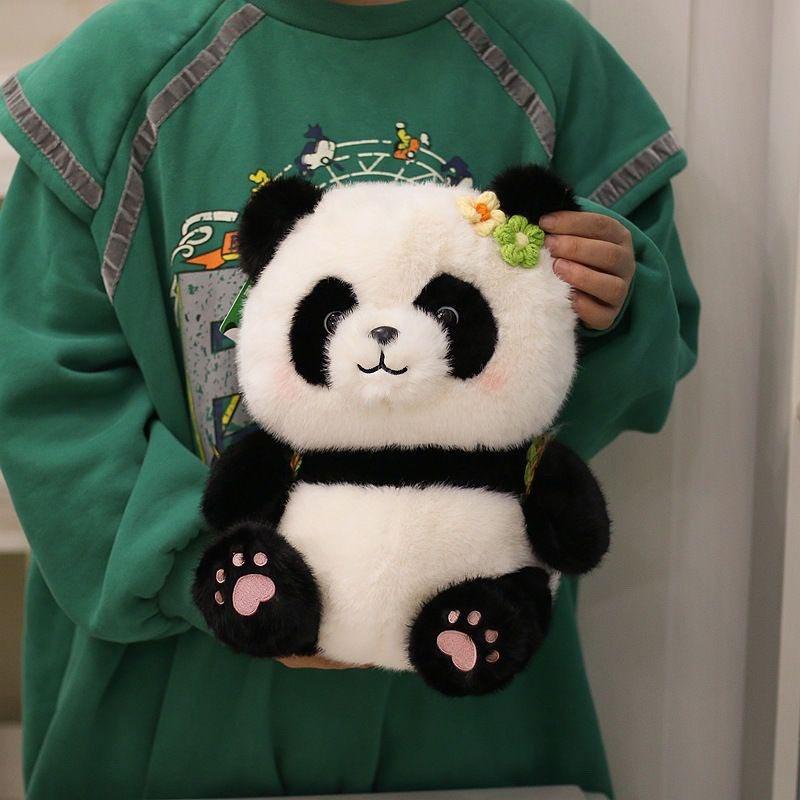 Mahjong Panda Plush Toy Soft Cute Animal Stuffed Doll For Kid And Gift Giving