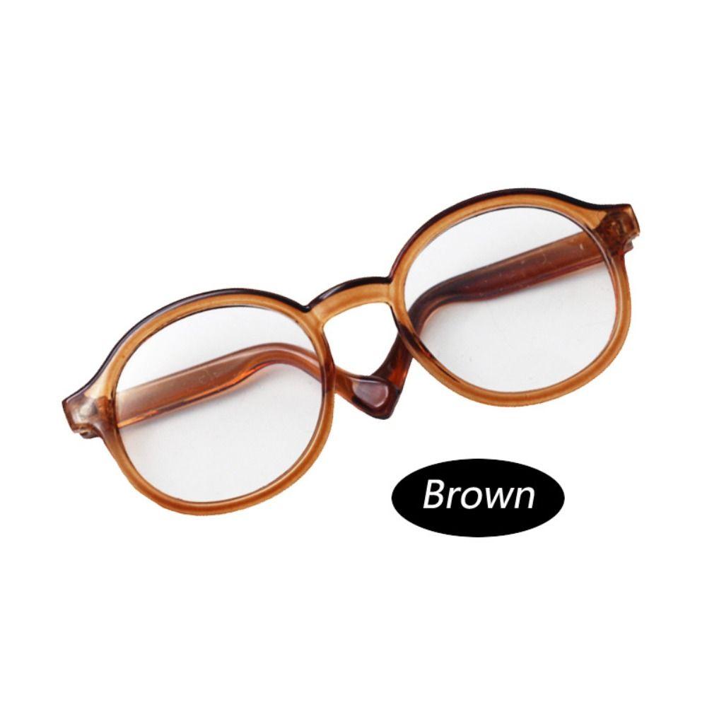 Пластиковые Прозрачные Пластиковые Очки Прозрачные Кукольные Круглые Очки Кукольные Мини-Очки Детская Игрушка