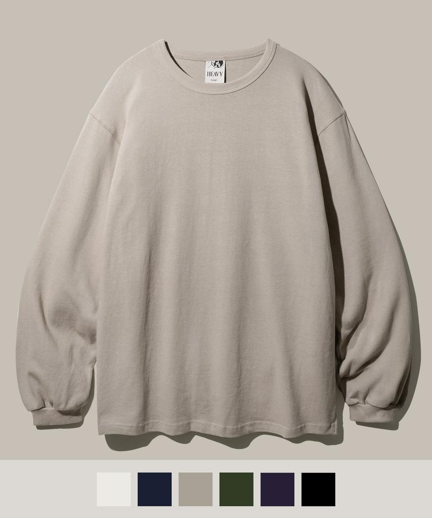 FP142 Mtor Heavy Two-Ply Volume Long Sleeve T-Shirt Taupe Beige Sjlt1508