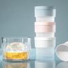 Chiclify Ice Ball Round Ice Cube Mold Easy-Release Sphere Ice Maker Silicone Ice Cube Molds Reusable Round Ice Cube Mold for Jelly Milk Juice