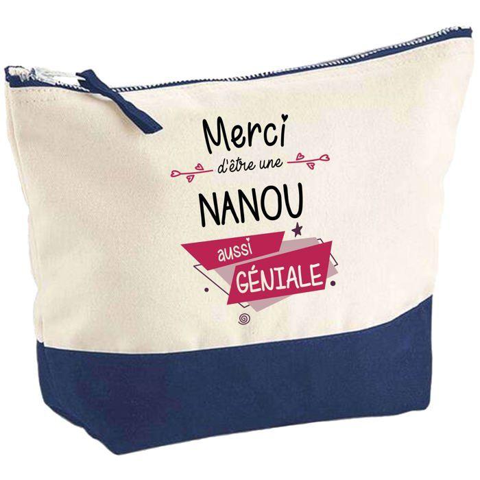 Trousse de maquillage - PLANETEE - Nanou Merci Géniale - Grand format - Coton - Impression sublimation HD