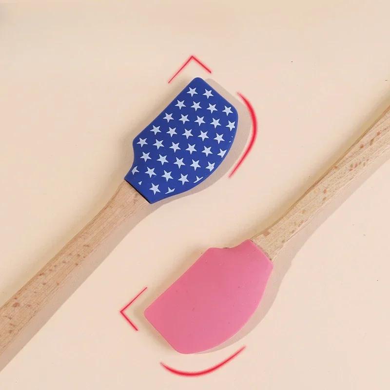 Mini Silicone Spatula Cake Cream Spatula Split Butter Spatula Cake Decoration Tool Baking Accessories Kitchen Cooking Tool