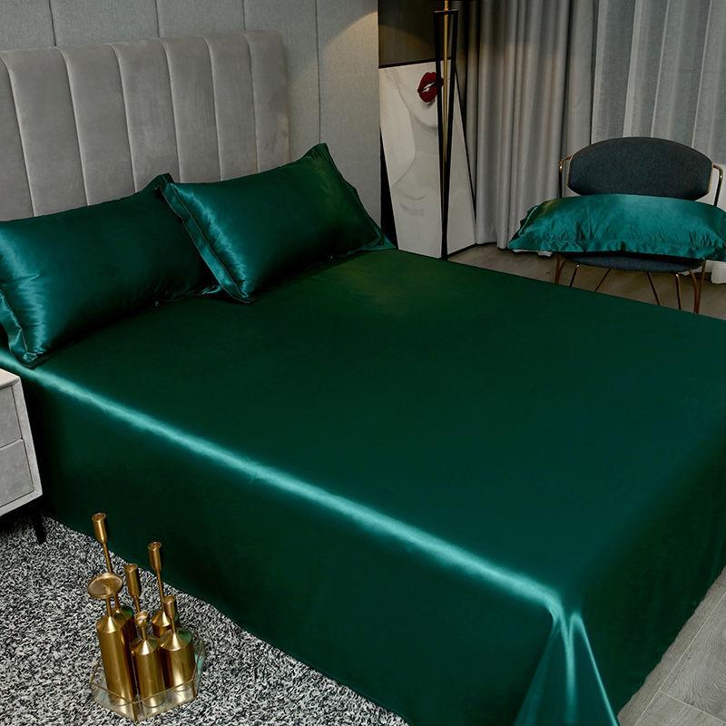 Простыня размера «queen-size» 1,8 м/2 м, летние простыни из ледяного шелка, шелковые скользкие бытовые простыни из ледяного шелка