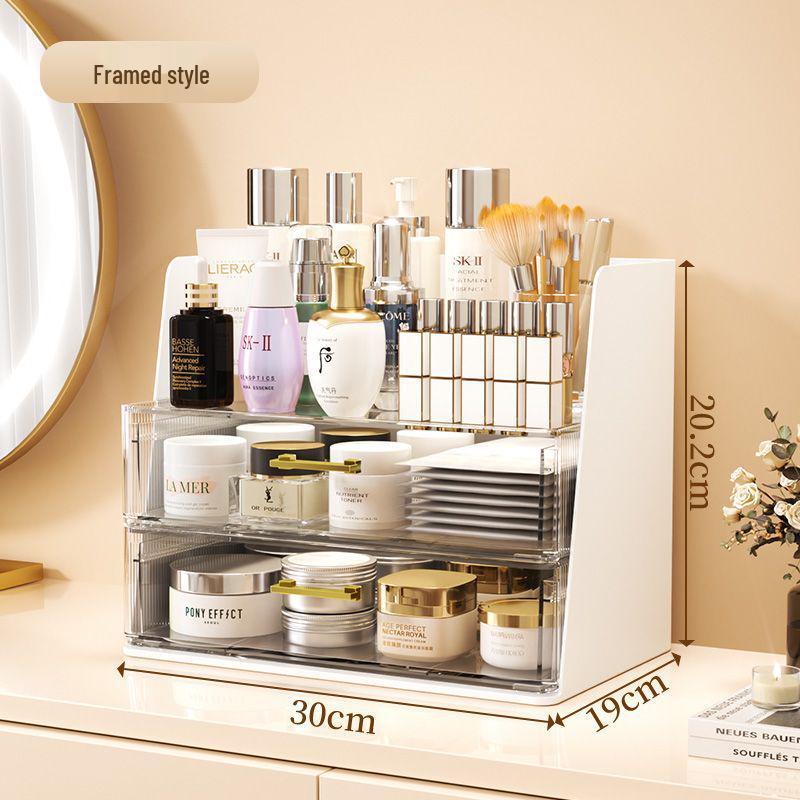 Шикарный прозрачный органайзер для косметики - Пыленепроницаемое хранение средств по уходу за кожей, помады и макияжа