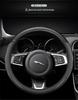 Genuine Leather Steering Wheel Cover for Jaguar XF, F-PACE, XEL, XFL, XJ, XE - All-Season, Non-Slip.